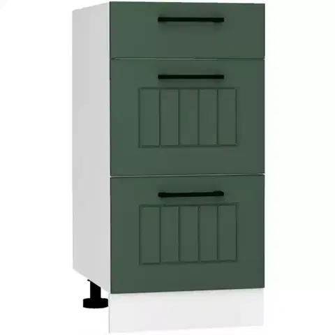 Kuchynské skrinky stojace Skrinka do kuchyne Irma D40s/3 Zelená Mat