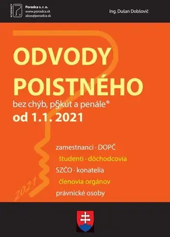 Dane, účtovníctvo Odvody poistného od 1. 1. 2021 - Dušan Dobšovič