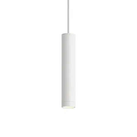 Závesné svietidlá Dizajnové závesné svietidlo biele GU10 50mm IP44 - Tuba