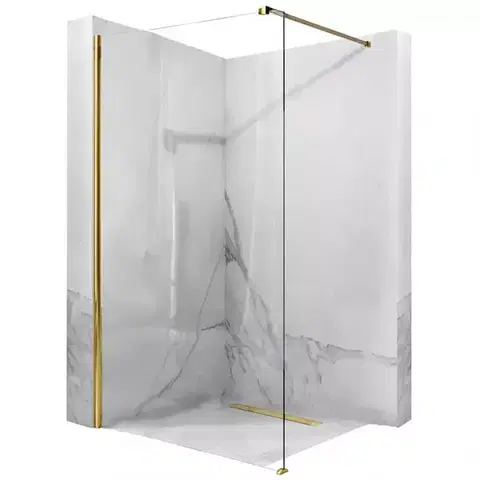 Sprchy WALK-IN Sprchová stena Walk-In Aero Gold 120x195