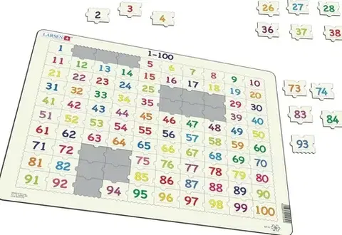 LARSEN puzzle Larsen Puzzle Puzzle Čísla 1 - 100 Larsen AR10-ZZ