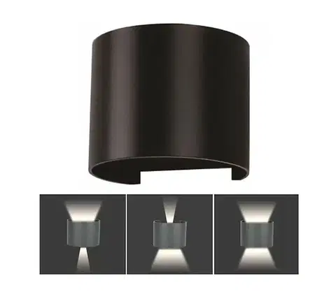Svietidlá  LED Vonkajšie nástenné svietidlo LED/6W/230V 4000K IP65 čierna 217090