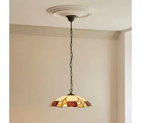 Svietidlá Endon 112197 - Luster na reťazi Tiffany INGRAM 1xE27/60W/230V pr. 45 cm 112197