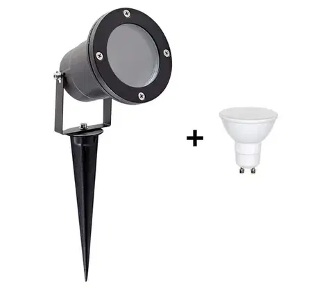 Záhradné lampy  LED Vonkajšie svietidlo BLAKE 2 GU10/6W/230V IP65 KB0036 + WJ0094