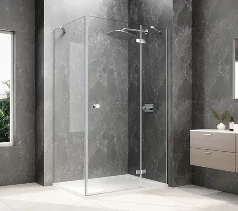 Sprchové dvere POLYSAN - GLOBE CHROME obdĺžniková sprchová zástena 1100x1000, číre sklo, pravé GB1011-3415RC
