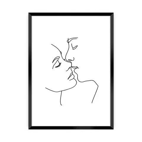 Obrazy Plagát Kiss Line