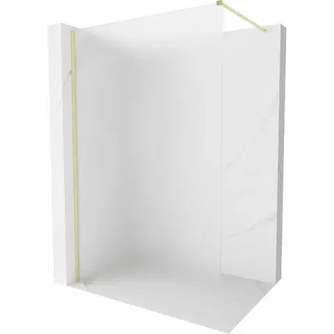 Sprchové dvere MEXEN/S - Kyoto-X Sprchová zástena WALK-IN 60 x 200, dekor 10 mm, zlato kefovaná 800-060-101-55-30-X