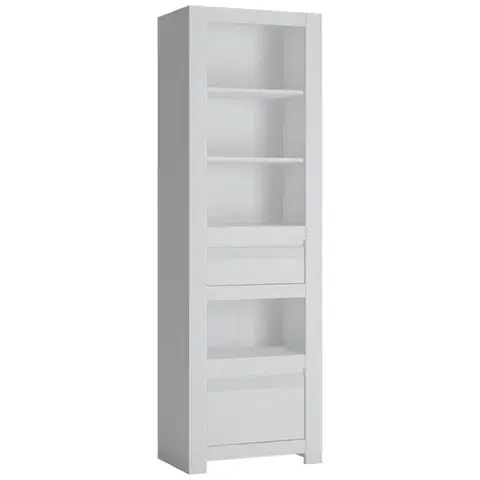 Regály Regál Novi NVIR01 2S biela alpin/pvc biela supermat