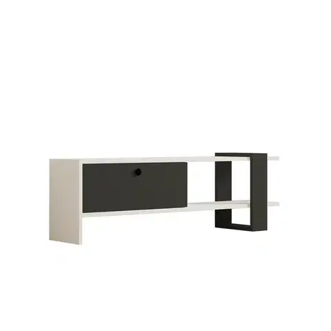 Konferenčné stolíky Televízny stolík Funda Anthracite and White