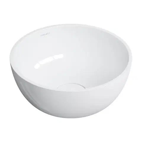 Umývadlá OMNIRES - SHELL M+ umývadlo na dosku, O35 cm, biela lesk SHELL350UNBP