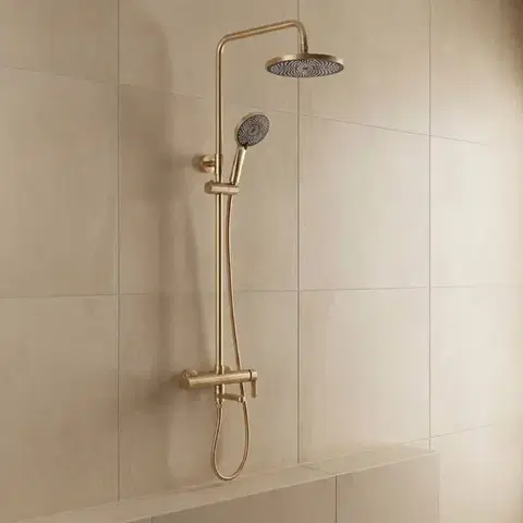 Kúpeľňové batérie REA REA - Sprchový Set Arcos brush gold REA-P8716
