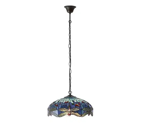 Svietidlá Endon 64080 - Luster na reťazi Tiffany DRAGONFLY 3xE27/60W/230V priemer 41 cm 64080
