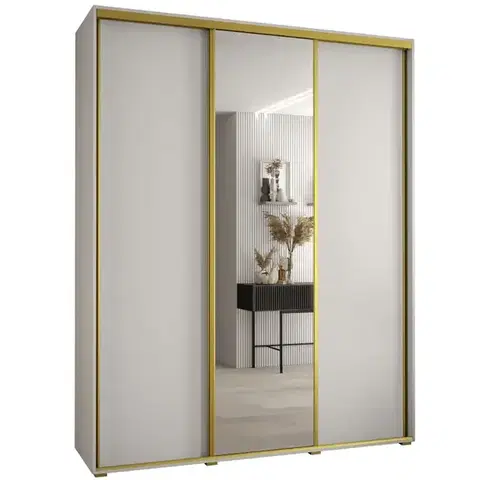 Šatníkové skrine Skriňa 45 Canaris 3 190 biela/gold