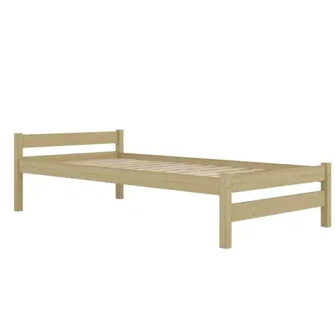 Postele pre dievčatá Posteľ Aleks 80x180 prírodná, nelakovaná