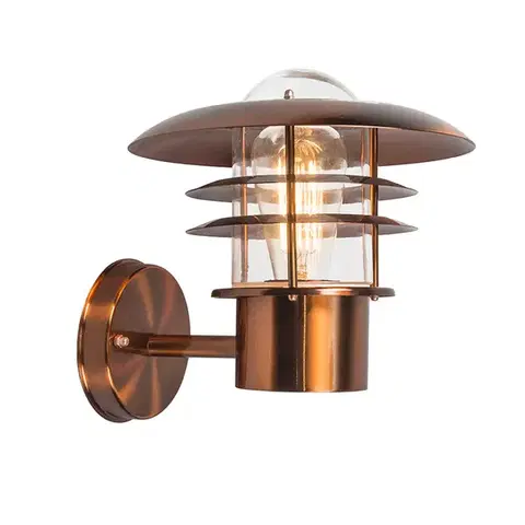 Vonkajšie nástenné svietidlá Vintage vonkajšia nástenná lampa medená IP44 - Prato