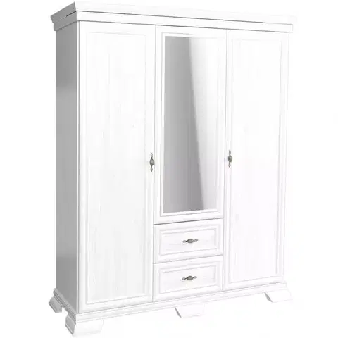Šatníkové skrine Skriňa Kora KS2 158 cm biela