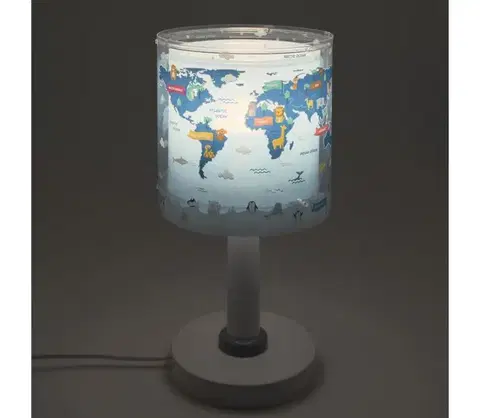 Lampy Dalber 40671 - LED Detská lampička WORLD 1xG4/4W/230V modrá 40671