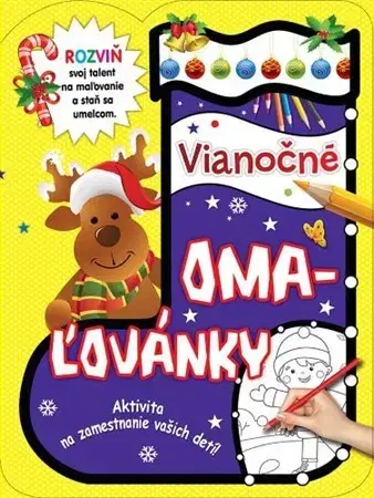Nalepovačky, vystrihovačky, skladačky Vianočné omaľovánky
