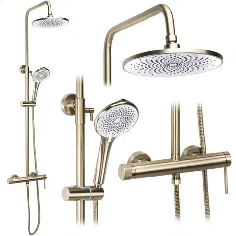 Kúpeľňové batérie REA REA - Sprchový set Foss Clif Brush Gold REA-P3913