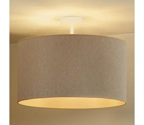 Svietidlá  - Prisadený luster ROLLER ECO RECYCLING 1xE27/15W/230V pr. 45 cm krémová 604819