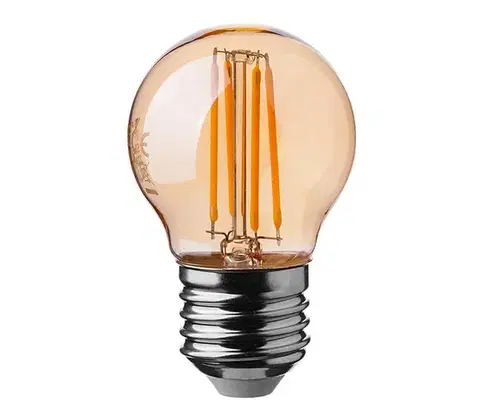 LED osvetlenie  LED Žiarovka FILAMENT AMBER G45 E27/4W/230V 2200K 217100