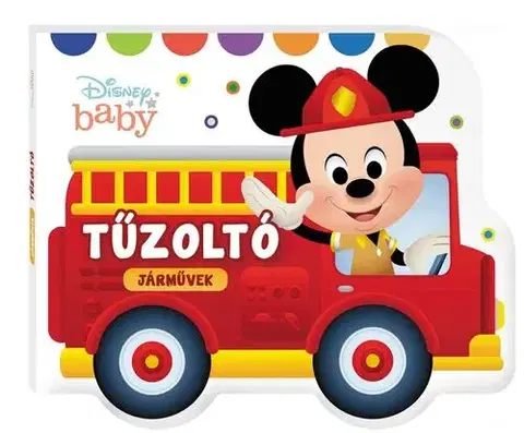 Leporelá, krabičky, puzzle knihy Disney baby - Járművek. Tűzoltó
