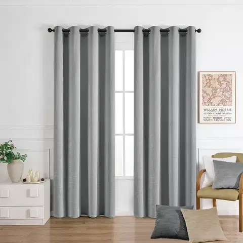 Závesy do spálne Záves na krúžkoch SOFI VET476/6/210GSM 140x250 cm  sivý