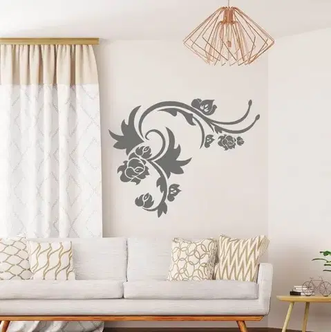 Šablóny na maľovanie Šablóny na stenu - Ornament a kvet
