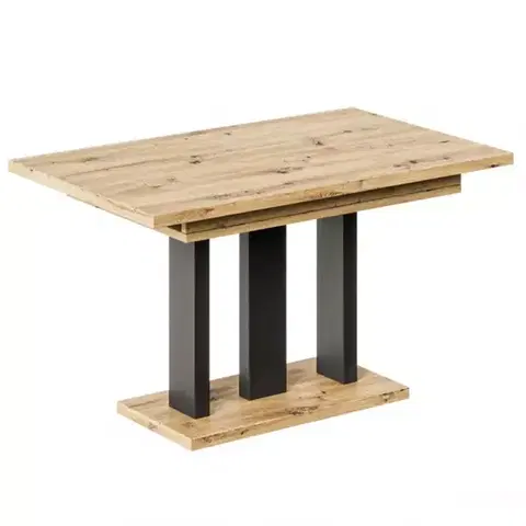 Jedálenské stoly Rozkladací stôl Appia130/210x80cm Mat čierne nohy Dub Aristan