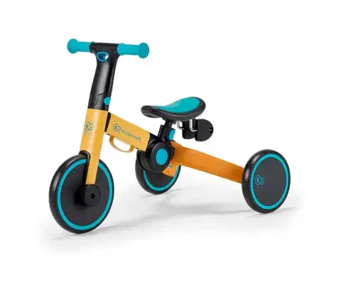 Odrážadlá KINDERKRAFT 3v1 detské odrážadlo 4TRIKE žltá/tyrkysová KR4TRI00YEL0000