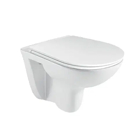 Doplnky do kúpeľne Mereo WC závesné, RIMLESS, 530x355x360, keramické, vr. sedátka CSS124 VSD81S2