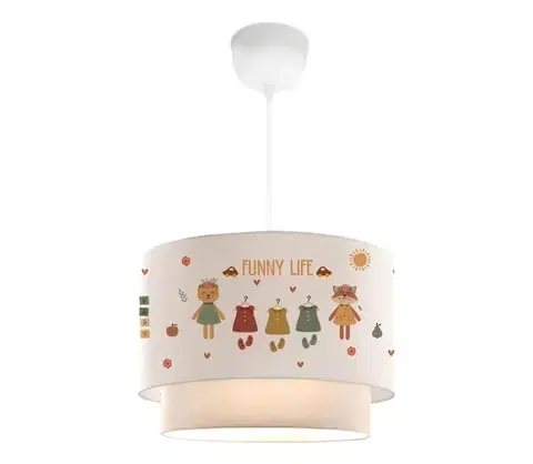 Svietidlá  Detský luster CANDY 1xE27/40W/230V biela/pestrofarebná 780SGN4666