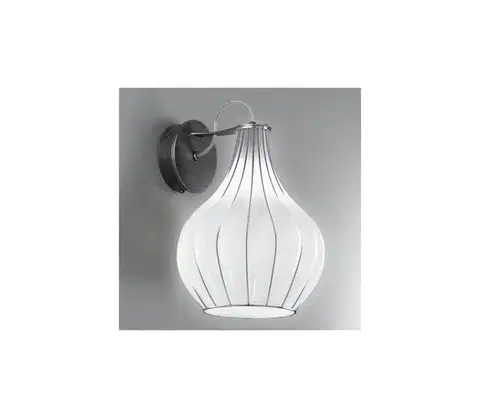 Svietidlá SIRU - Nástenná lampa AURIGA 1xG9/30W/230V chróm/biela benátske sklo RB403-020BLL