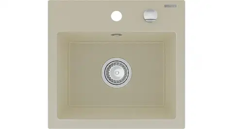 Kuchynské drezy MEXEN MEXEN - Milo granitový, kuchyňský drez 1 435x410 mm, béžová 6505441000-69