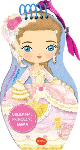 Nalepovačky, vystrihovačky, skladačky Obliekame bábiky: Princezná Emma – Maľovanky