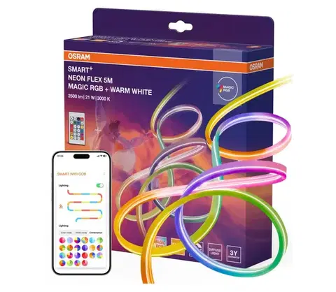 LED osvetlenie Osram - SMART+ MAGIC vonkajší stmievateľný LED pás RGBW 5 m, 21 W, 230 V, Wi-Fi + diaľkové ovládanie 4099854475559
