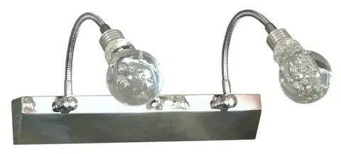 Nástenné svetlá Akrylová LED nástenná lampa 2X2W LED chróm