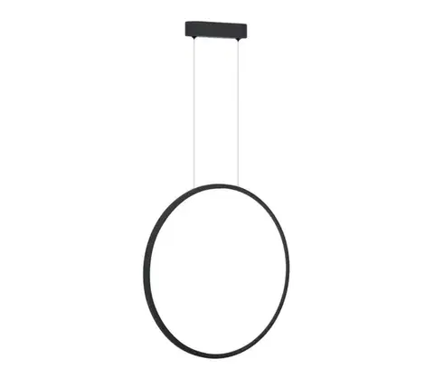 LED osvetlenie  LED závesný luster na lanku SATURNO LED/28W/230V pr. 50 cm IP44 čierna ML8854