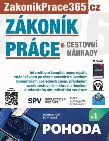 Dane, účtovníctvo Zákoník práce a Cestovní náhrady 2026 s komentářem změn