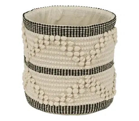 Taburetky Eglo 426563 - Dekoratívny kôš TOYAMA 20x20 cm béžová/čierna 426563