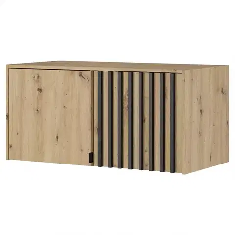 Nadstavce na skrine Nadstavec Na Skriňu Nelly 2d  Dub Artisan/Čierna