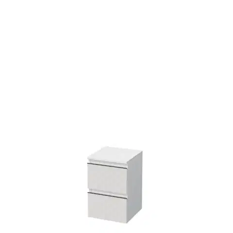 Kúpeľňový nábytok Kúpeľňová skrinka nízka SAT Cube Way 32,5x51x33 cm biela mat CUBE3DN322ZBP CUBE3DN322ZBP