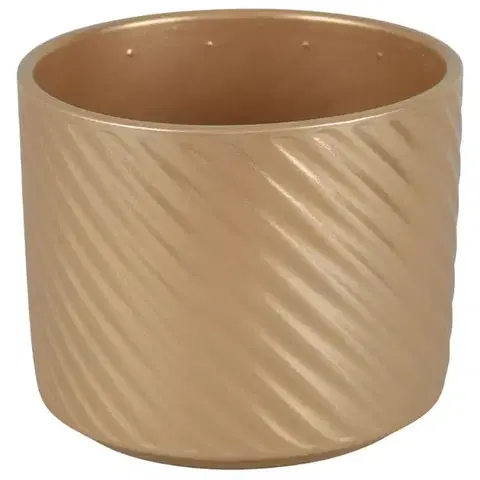 Záhrada Obal na kvetináč SpirelliI 990 16 cm zlatá perlový
