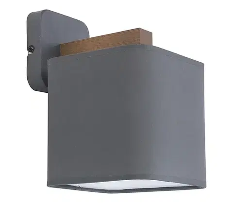 Svietidlá  Nástenka TORA 1xE27/15W/230V šedá 4164