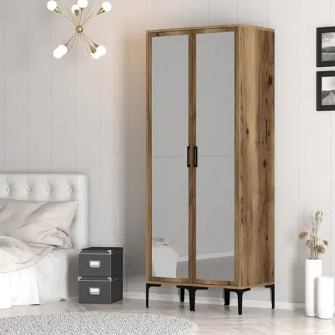 Šatňové skrine Šatníková skriňa Kumsal RR - Walnut