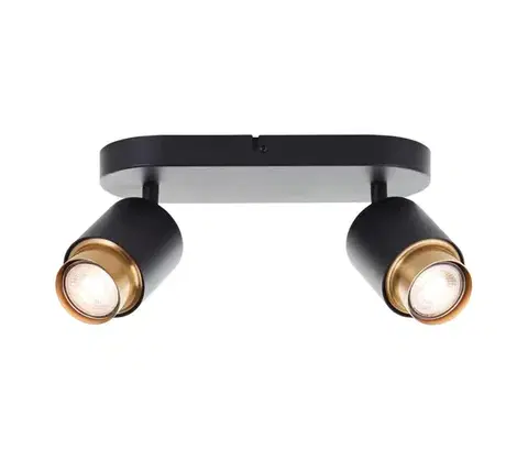 Svietidlá Brilliant - LED bodové svietidlo COVELO 2xGU10/5W/230V čierna/zlatá G04913/86