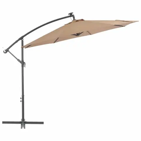 Slnečníky Konzolový slnečník s LED svetlami Ø 300 cm