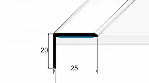 Schodové lišty a profily Schodový profil 25 x 20 mm (samolepiaci) | dyhovaný Dub dýha