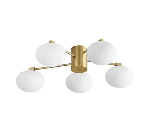 Svietidlá Ideal Lux - LED Prisadený luster HERMES 5xG9/3W/230V pr. 60 cm zlatá 316697