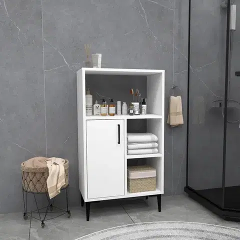 Kúpeľňové skrinky Viacúčelová skrinka Sanimas - White